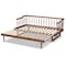 Baxton Studio Muriel Walnut Wood Expandable Twin Size to King Size Spindle Daybed 167-10739 - alternate 8